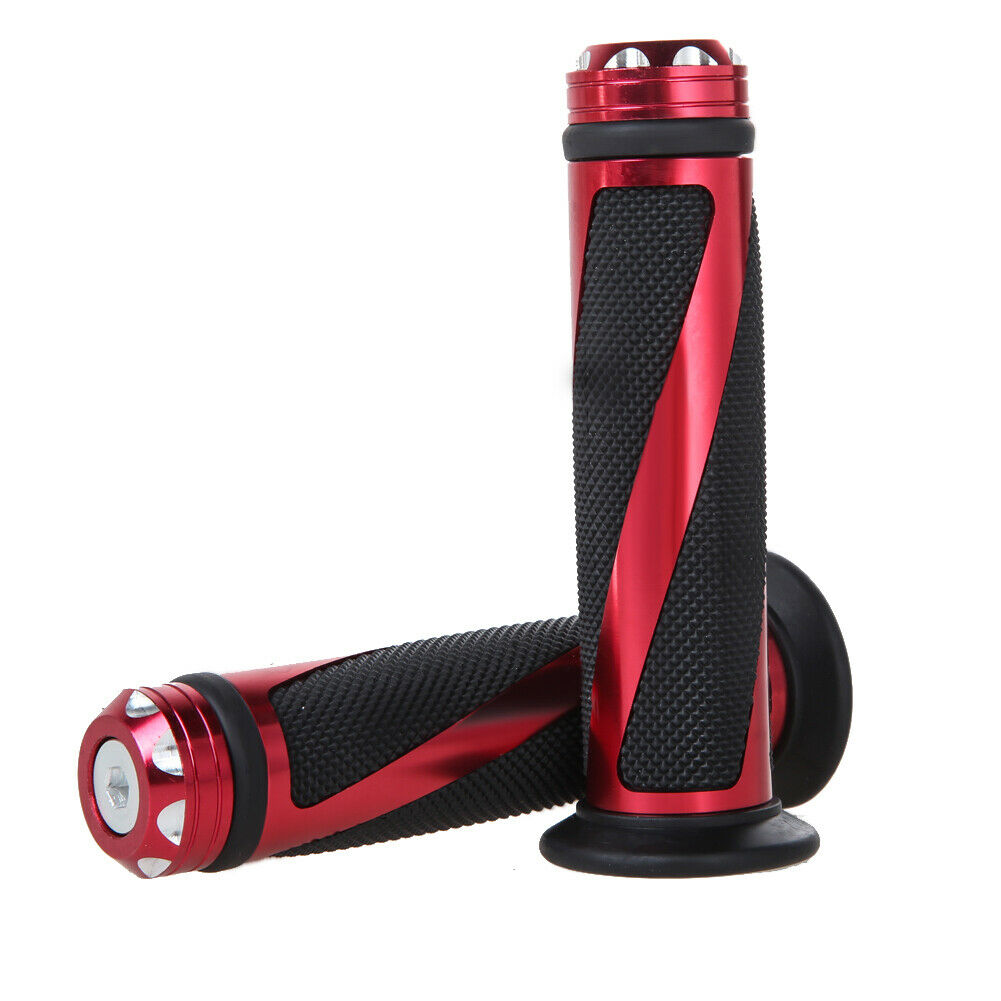 Motorcycle Handle bar CNC Grips Red
